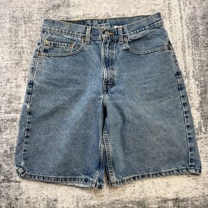 VTG Levis Jean Shorts Mens 32 (Fits 30) 505 Relaxed Fit Blue Denim Jorts Dad Y2K